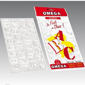 Omega Lettering Stencil 3 in 1(4mm,6mm,8mm) GENIUS #1967(pack of 10)
