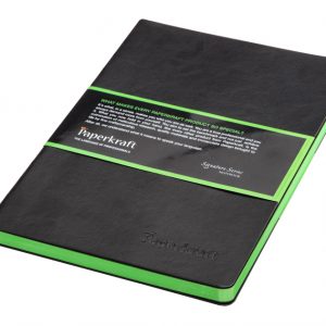 Paperkraft Signature Colour Series – Black Cover with 160 Unruled Green Pages