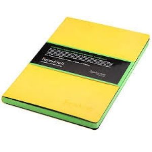 Paperkraft Signature Series 2254007 Unruled Yellow Cover Notebook