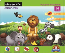 Plastic Crayons 16 shades (110 mm)