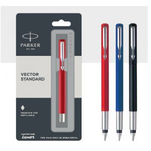 Parker Vector standard fountain pen with stainless steel trim