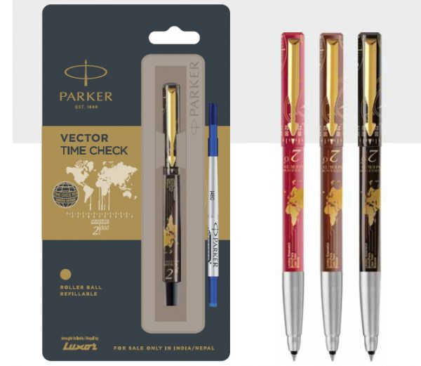 Parker Vector Time Check Roller Ball Pen With Gold Trim Authorized Distributor Wholesaler Retailer Bulk Order Buy Shop Online Supplier Dealers In Kerala South India
