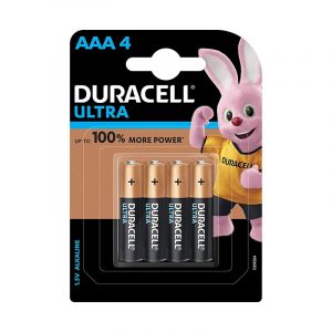 Duracell AAA 4BL Ultra Alkaline Batteries with Duralock Technology- Pack of 4 Pieces- SKU: 5005406 | Buy Bulk Online