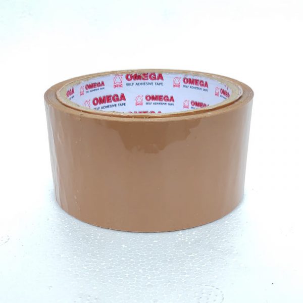 omega 72 mm 40 micron 60 m self-adhesive brown tape omega stationery authorized distributors wholesaler bulk order shop buy online supplier best lowest price dealers in kerala south india