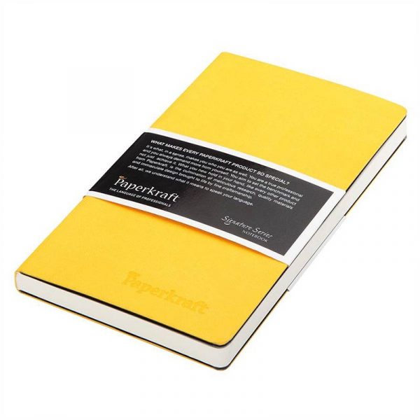 paperkraft signature series hard pu yellow cover with white page 165 x 95 160 pages unruled pu cover sku 2254006 mrp 275 buy online authorized distributors wholesaler bulk order shop buy online supplier best lowest price dealers in kerala south india stockist